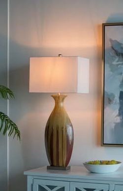 AS IS New 16x10.5x36" Ceramic Table Lamp