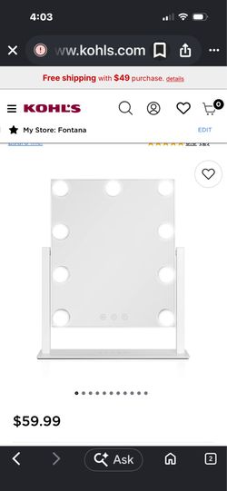 Light up mirror