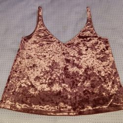 H&M Gold Velvet Tank Top Shirt Women's Size Small $5