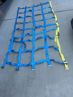 Heavy Duty Cargo Net With Ratchets & E-Track Fittings