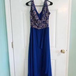 Fanny Fashion Royal Blue Party Dress, Size M
