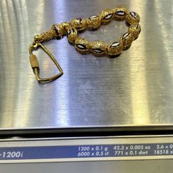 21k NEW, SOLID GOLD TASBIH BEADS, BRACELET, KEY CHAIN, UNIQUE ‼️