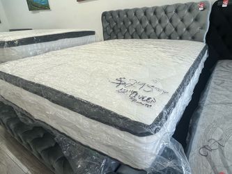 New 12” inch Queen Size Hybrid pillowtop mattress ⭐️ Shop With $0 Down⭐️ Same Day Delivery Available ⭐️