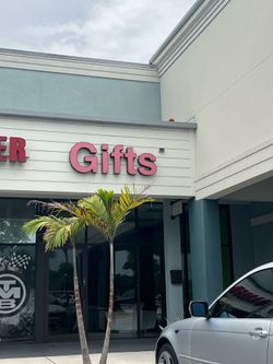 Pin letter sign for storefront gifts