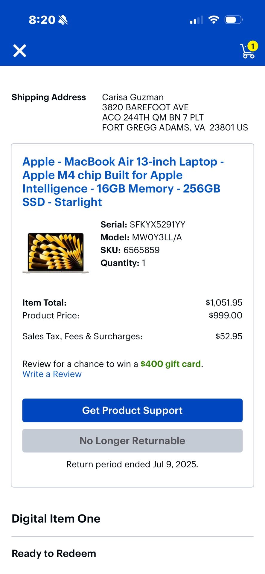 MacBook Air 13 Inch Laptop 