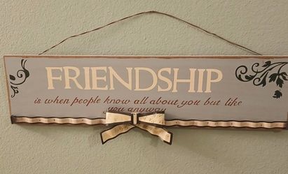 Wood Friendship Wall Art