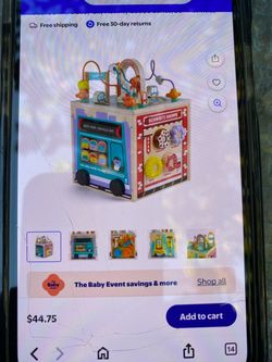 Wooden Kids Activity Cube Toy