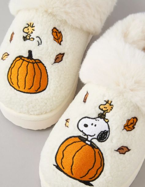 American Eagle AE Fall Peanuts Snoopy Slipper Women's Size