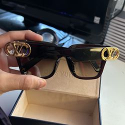 Acetate LV Link Square Sunglasses Z1478W Black