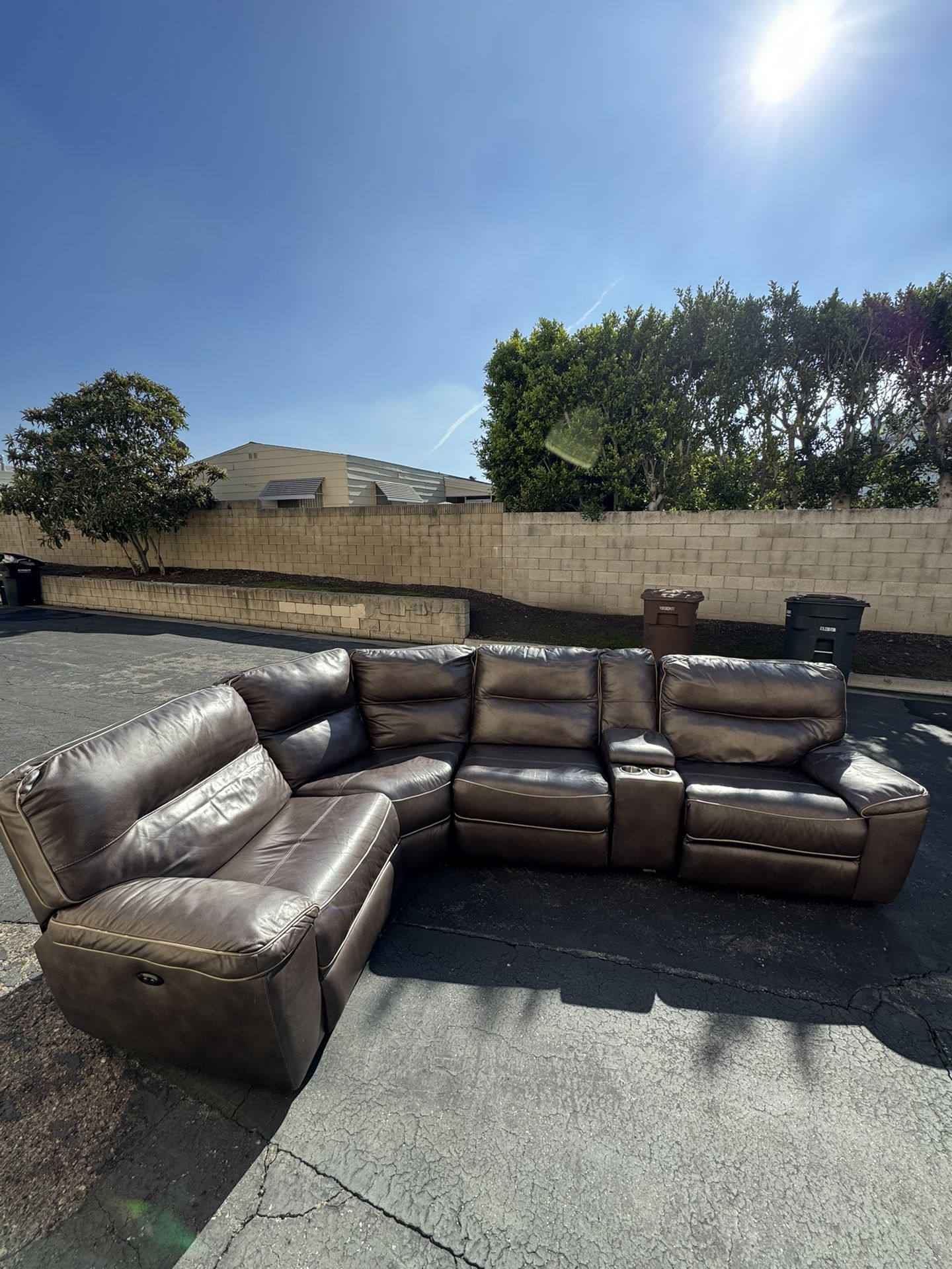 Leather Reclining Sectional Couch 9ft x 6ft