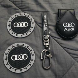 AUDI Keychain/Drink Holder Coasters/Visor  Sunglass Holder
