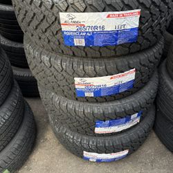 New Tires Installed/ Llantas Nuevas Instaladas 265/70/16 AT Atlander Tires