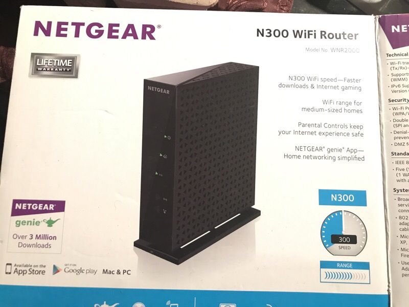 Netgear Wifi Router, N300