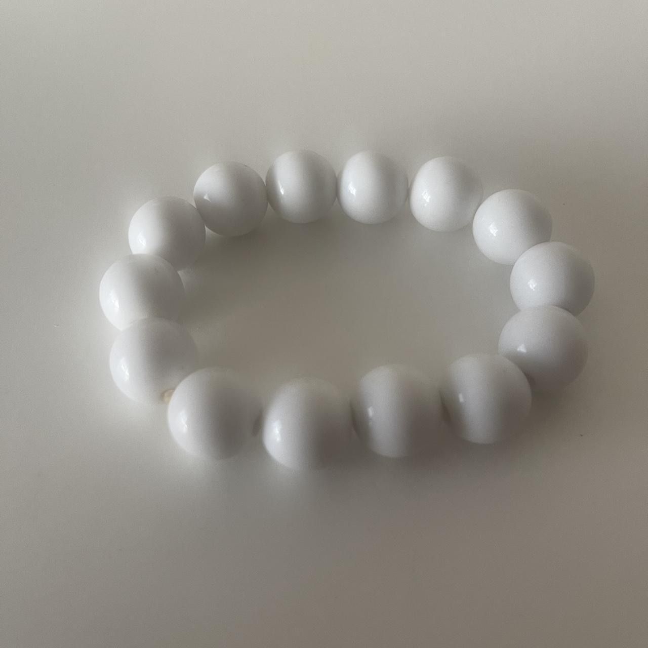 Women’s Y2K White Beaded Fashion Jewelry Bracelet