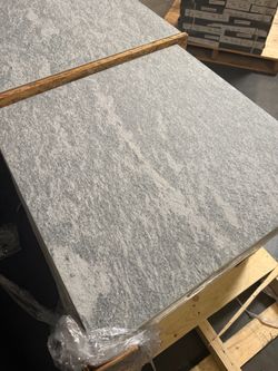 Alpe Gray 24 in. x 24 in. x 0.75 in. Quartzite Stone Look Porcelain Paver
