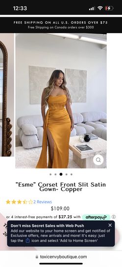 Gold dress New- Never used 
