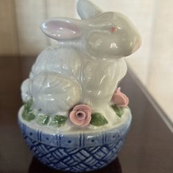 Ceramic bunny figurine