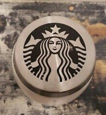 RARE 2011 Starbucks Stoneware Jar coffee bean canistet with metal stainless steel sealing lid