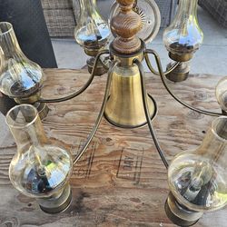 Vintage brass lantern chandelier