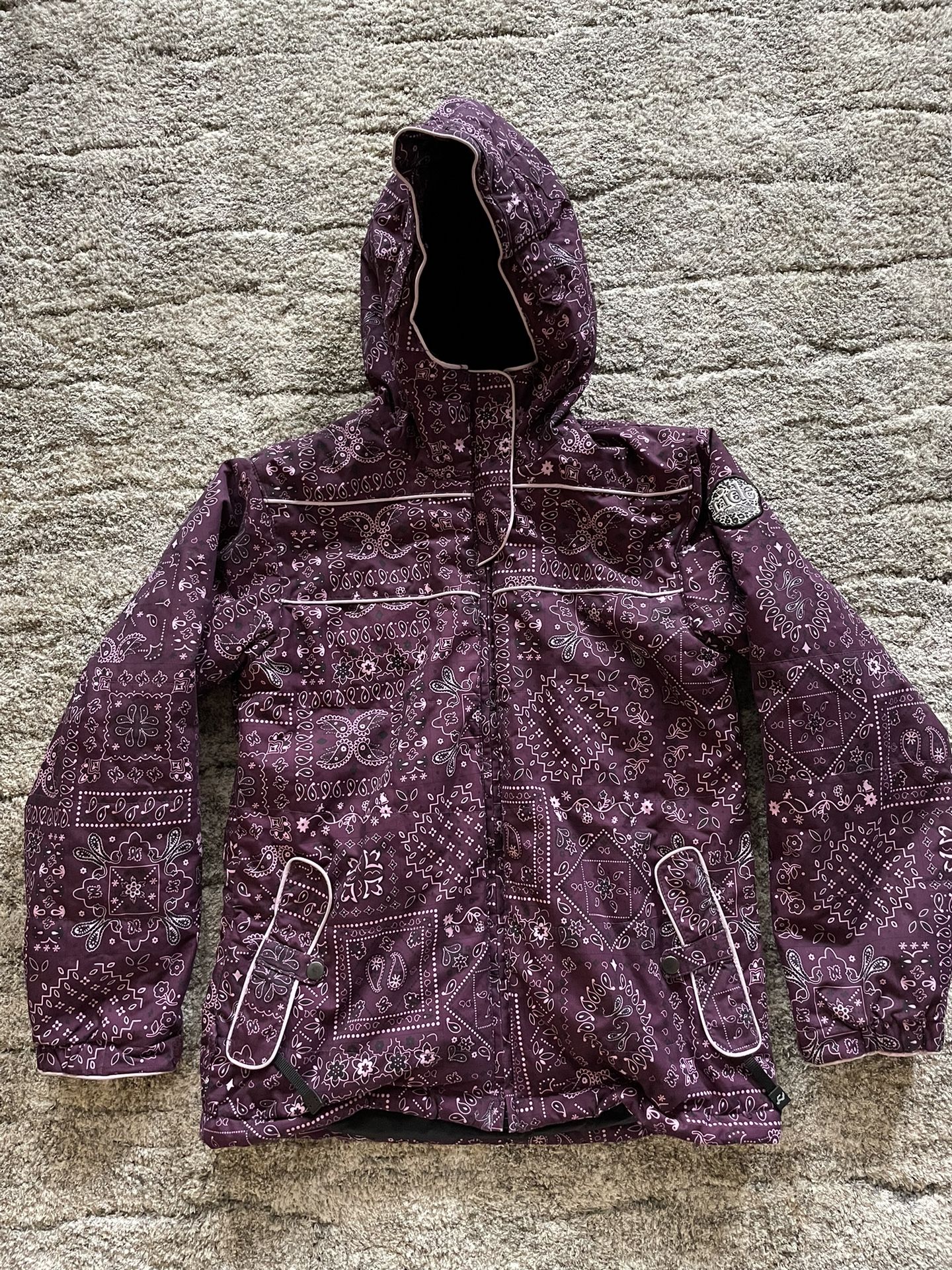 Girls Ride Snowboard / Ski Parka Jacket Coat Sz L 13/14