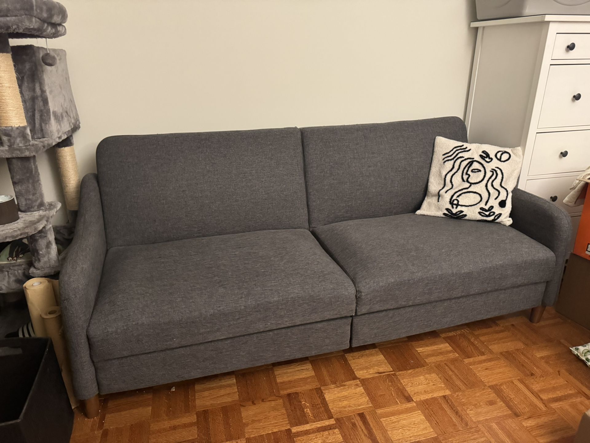 Grey Couch / Sleeper Sofa / Sofa Bed