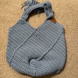 Blue Crochet Bag