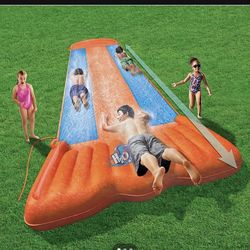 Bestway H2OGO! 18' Triple Water Slip N and Slide Kid's Pool Toys Outdoor SummerFirm $40