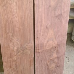 Large Curly Figured Walnut Slabs – 2 Pieces (Planed Both Sides)