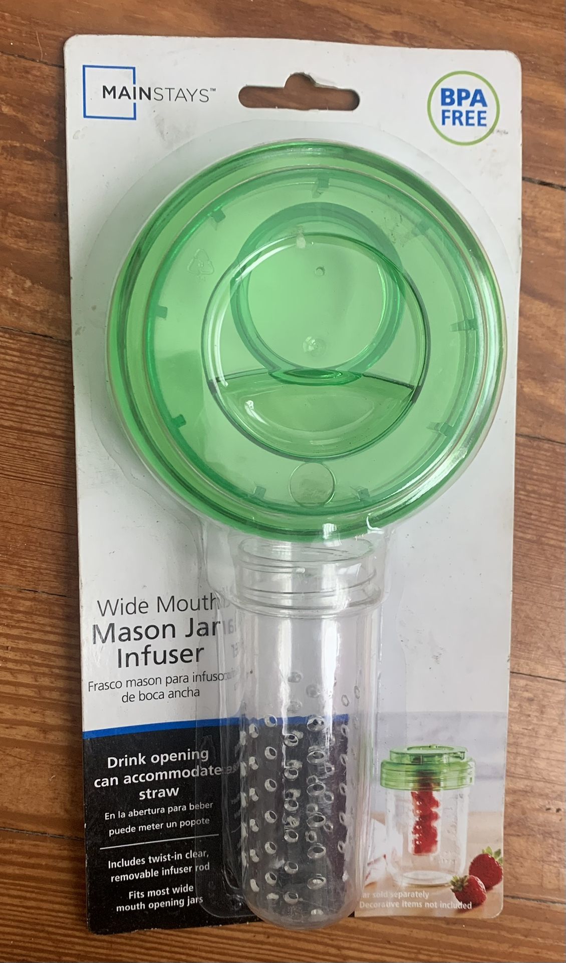 Mason Jar Wide Mouth Infuser green