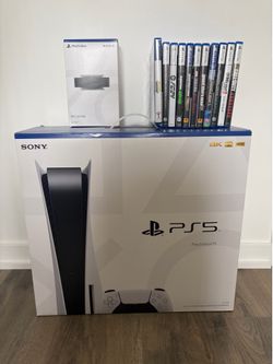 Ps5(Games, 2 Controllers, web cam)