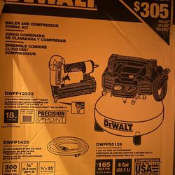 Dewalt Nailer And Compressor Combo Kit 