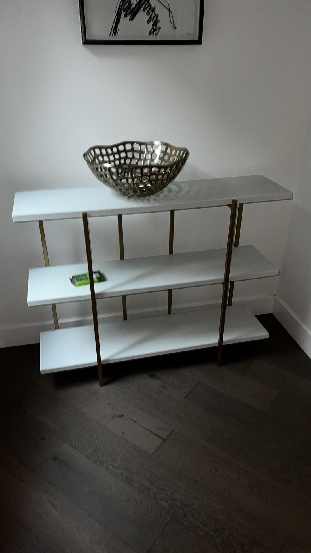Modern White & Gold Console Table