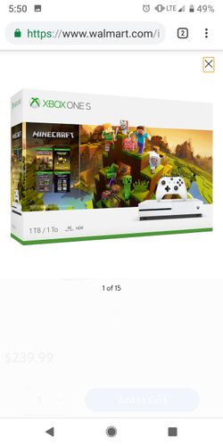 Xbox one s 1tb minecraft bundle white deals
