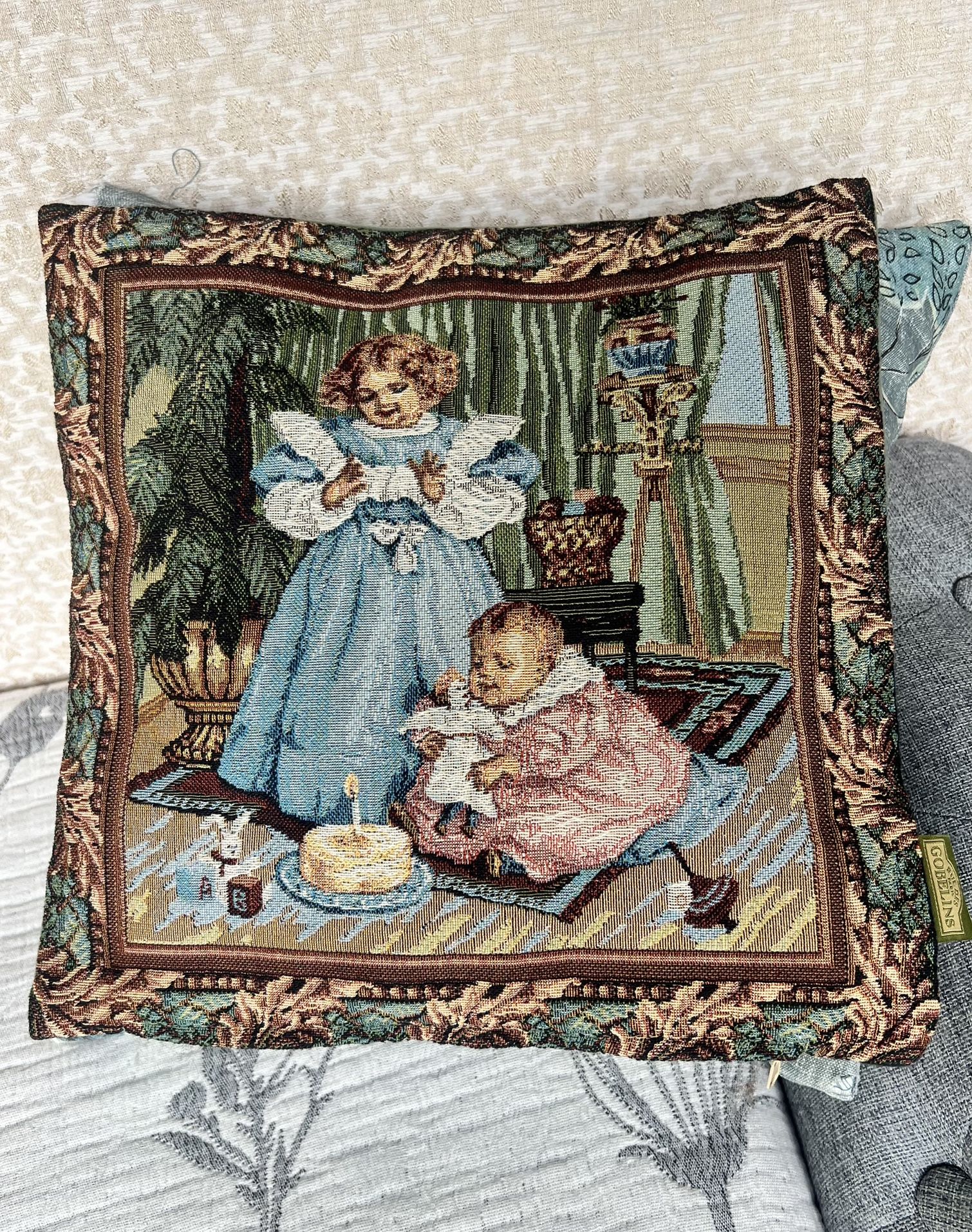 French Gobelins Decorative pillow cases .