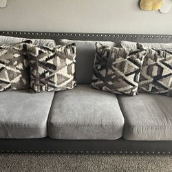 Plush  Couch Seat Sofa And Love Seat. 