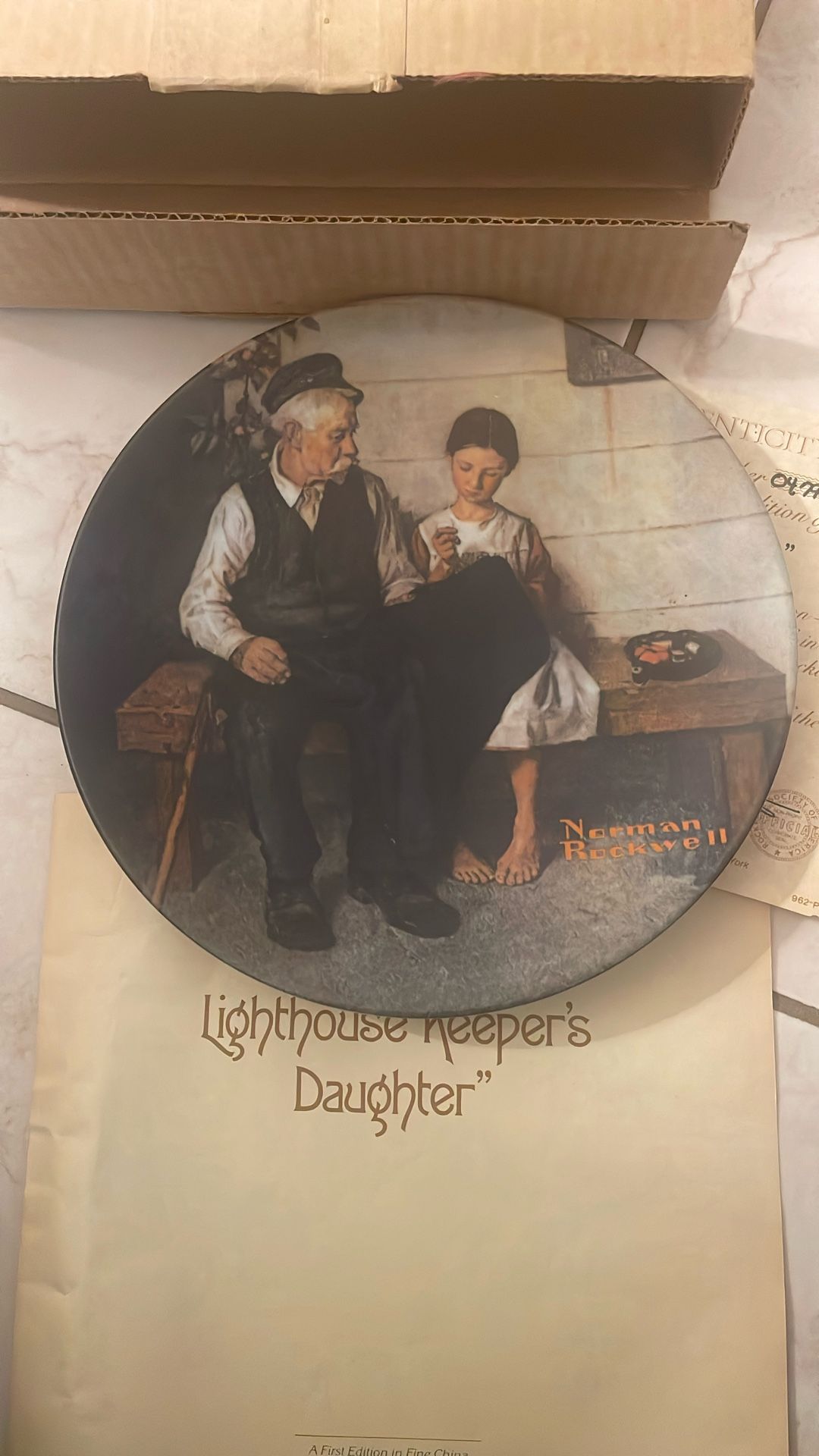 Knowles Norman Rockwell plate"the lighthouse keeper's daughter"