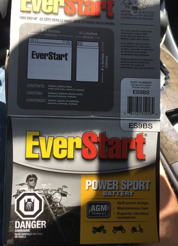 Motorcycle battery brand new
