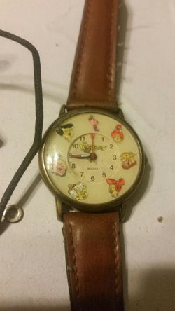 1994 vintage Flintstone wacth with pewter necklace