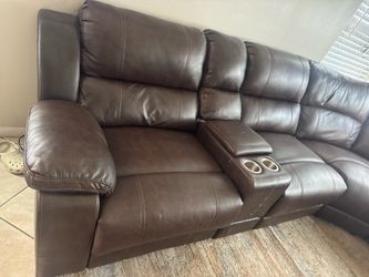 Brown sectional