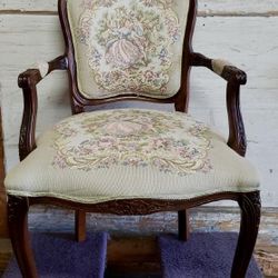 Antique Louis XV Giltwood Chair  