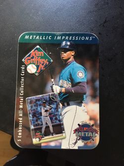 Ken Griffey Jr 1996 Metallic Impressions Cards