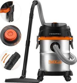 Tacklife PVC05B Vacuum Wet / Dry 1200W with Stainless Bin 20lt