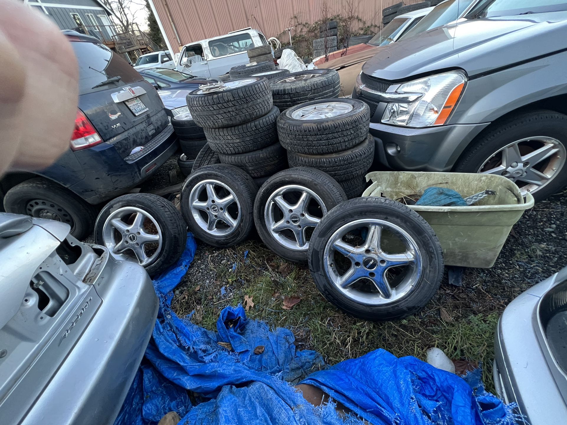 4/5 Lug universal rims and tires Also have lots of used tires