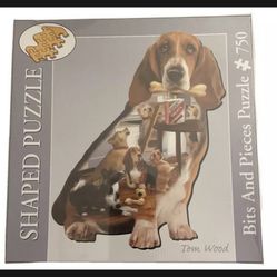 Shaped Puzzle Tom Wood: Doggy Treat Caper Bits and Pieces 750 Pieces Jigsaw