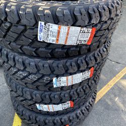 SET OF FOUR TIRES LT 245/70/16 COOPER DISCOVERER S/T