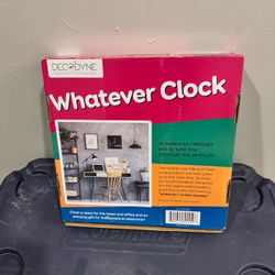 Decodyne āWhatever Iām Late Anywayā Novelty Wall Clock ā New in Box