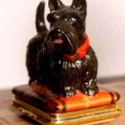 LIMOGES BOX FEATURING PROUD AND PERKY SCOTTISH TERRIER