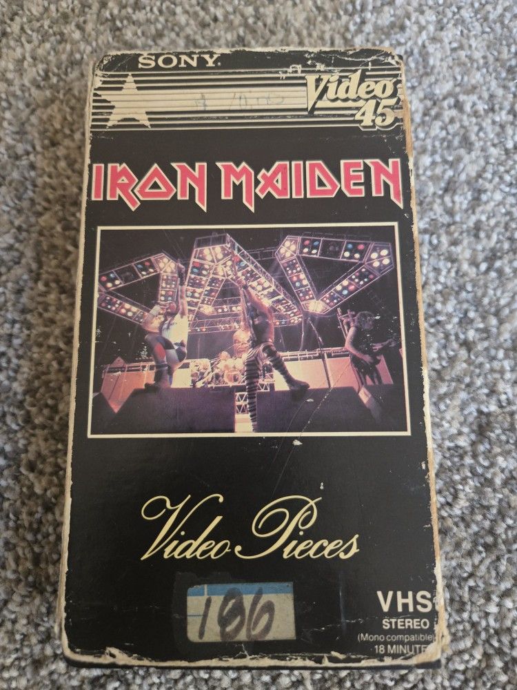 Vintage 1983 Iron Maiden Video Pieces Sony Video 45 18 Mins VHS