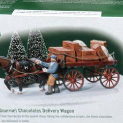 Dickens Village Gourmet Chocolate Delivery Wagon