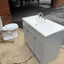 Toilet and Vanity Set